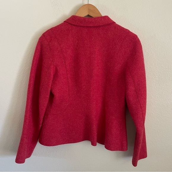 Kuna Alpaca Wool Blend Blazer Jacket Soft Red Size Medium - Picture 9 of 11